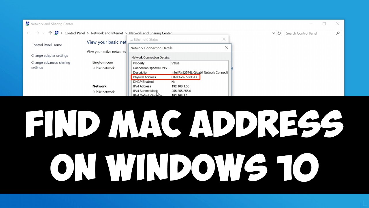 find mac address for windows 7